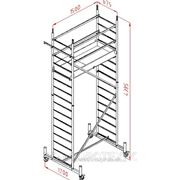 Вышка алюминиевая ALTEC ROLLFIX(с колесами), длина настила 1,50м, ширина настила 0,70м, рабочая высота 5,0м фото