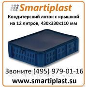 Пластиковые лотки для хлебобулочных изделий 43х33 см в комплекте с крышкой фото