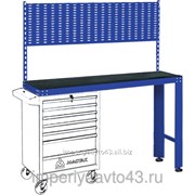 Верстак инструментальный под тележку, задняя панель, синий МАСТАК 542-11500B фото