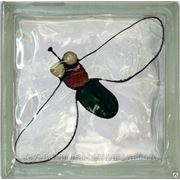 Стеклоблок эксклюзивный витраж ВИ_023(А) 190х190х80мм фото
