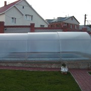 Павильоны и навесы над бассейнами из сотового поликарбоната фото