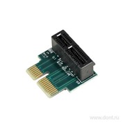 Плата расширения riser card pcie x1 + bracket dn2800mt для корпуса m350 фото
