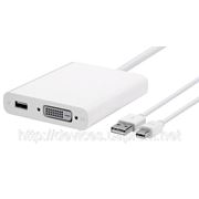 Конвертер Apple MB571Z/A Mini DisplayPort + USB to Dual-Link DVI Adapter converter фото