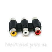 Объеденитель RCA 3x AV Audio Video Coupler аудио видео соединитель тройной композитный кабельный подключение фото