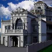 3d визуализация зданий повышенной сложности фото