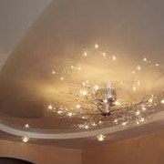 Натяжные потолки двухуровневые фото