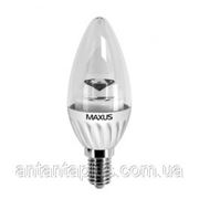 Светодиодная LED лампа Maxus 4Вт, 3000К, Е14, LED-279 C37 CL-C фото