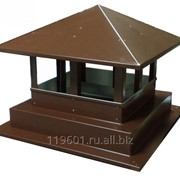 Дымник на трубу дымохода коричневый 510х510 фото