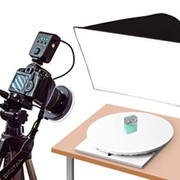 Компактные поворотные столы для 3D-фотосъемки предметов с вращением диска рукой (серия SM). Подходит также для 3D-сканирования и видеосъемки фото