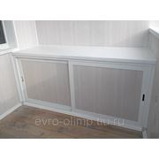 Отделка балкона пластиком(белый ясень 121-серия,глубокая лод.