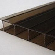 Сотовый поликарбонат TitanPlast бронза “Econom“ 6000х2100 мм, 8 мм с односторонней защитой от УФ, гарантия 10 лет фото