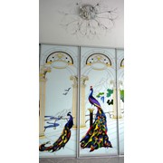 Витраж художественный заливной для шкафов-купе фото