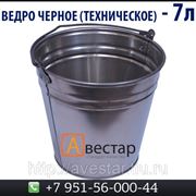 Ведро черное техническое (7 литров) фото