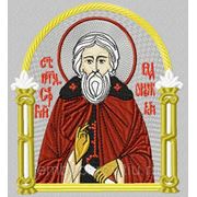 Икона ПР Сергий Радонежский - дизайн для машинной вышивки фото