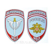 Комплект шевронов мвд спецподразделения - полиция голубой нарук. вышитый код товара: 00041869 фото