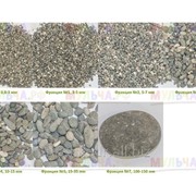 Галька темная (фракция №2, 5-7 мм), мешок ~50 кг фото