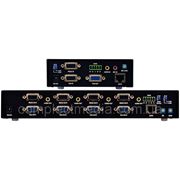 Удлинитель-распределитель VGA 1х4 с аудио и RS232 до 300 м. фото