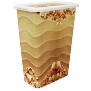 Корзина д/белья 35л ДЕКО узкая пляж *5 (М-Пластика) фото