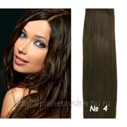 Славянские волосы Hair Talk (One Touch) Набор 40 прядей. Длина 55 коричневый — оттенок №4 фото