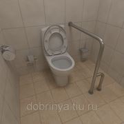 Г-образный поручень для установки в туалете ТИП-2 (правый/левый) фото