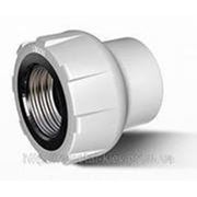 Соединитель Firat, PP-R, D=25 мм x 1/2“, В, белый фото
