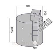 Кессон для скважины оцинкованный круглый 4,0х1500х2030 мм. фото
