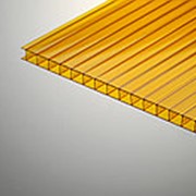 Сотовый поликарбонат 8 мм оранжевый Novattro 2,1x12 м (25,2 кв,м), лист фото
