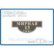 Номер на дом с указанием улицы 50 х 20 см из композитного материала фото