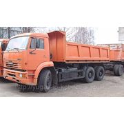 Камаз 6520 с прицепом (самосвал) для инертных материалов фото