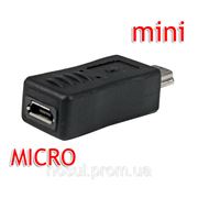 Переходник micro USB (мама) - mini USB (папа) Male Mini USB To Female Micro USB Adapter фото