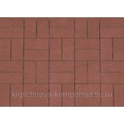 Тротуарная плитка Кирпичик Standard красный фото
