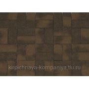 Тротуарная плитка Кирпичик Color Mix коричнево-черный фото