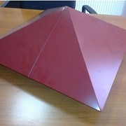 Оголовок для забора квадратный 390х390 фото