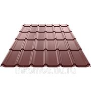 Металлочерепица Ruukki Decorrey (Ruukki Декоррей) цвет RR 32 Dark Brown, покрытие Polyester, ширина 1190мм (Финляндия) фото
