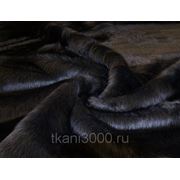 Мех искусственный длинноворсный черный фото