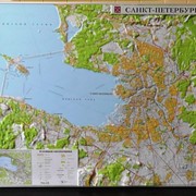 Настенная рельефная карта Санкт-Петербурга фото