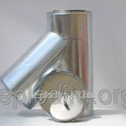 Тройник 45* нерж/оцинк толщина 0,8мм ф160х220 фото