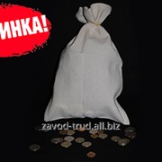 Мешок для мелочи, инкассаторский, двунитка, 250 гр./кв.м фото