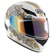 Шлем AGV K3 white gold fleurs фото