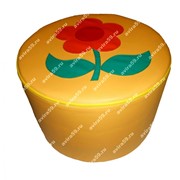 Пуфик круглый с аппликацией фото