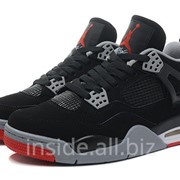 Кроссовки Jordan 4 Retro Black/Grey/Red фото