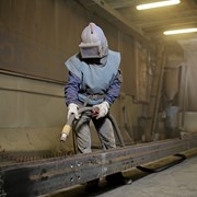 Пескоструйная обработка металлоконструкций, аренда фото