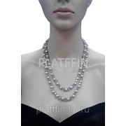 15027 Бусы из натурального камня Майорка + хрусталь 56см фото