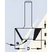 Фреза концевая для снятия фасок трехзубая W.P.W. SZ32212 фото