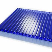 Сотовый поликарбонат 10 мм синий Novattro 2,1x6 м (12,6 кв,м), Ограниченно годен, лист фото