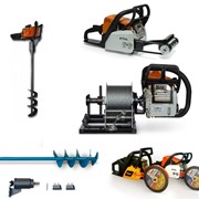 Приставка лебедка для бензопилы Stihl 180-440 трос30м и др. фото