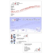 Разработка корпоративного стиля в объеме: визитка, бланк, конверт фото