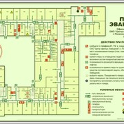 Локальный план эвакуации в СПб (300х400мм) фото