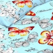 Ткань постельная Бязь 100 гр/м2 150 см Набивная Лунная соната голубой 3399-3/S905 TDT фото