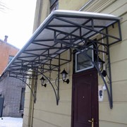 Козырьки металлические фото